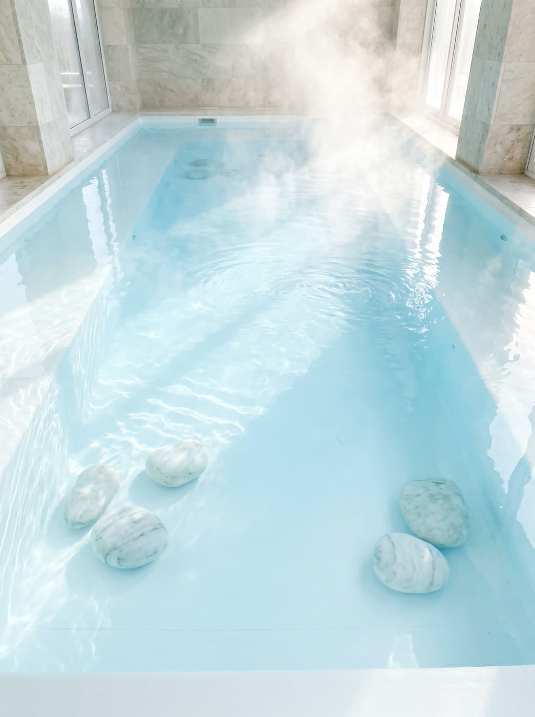 Spa de hidroterapia con vapor y agua tibia